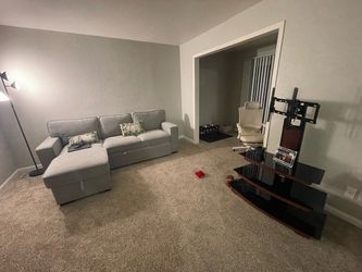 Gray Sectional Sleeper Sofa with Storage