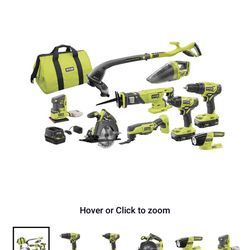 Ryobi 18V ONE+ 9 PC. COMBO KIT
