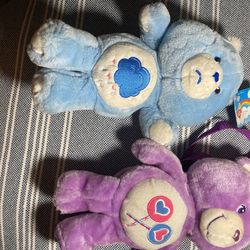 Rare 14”  Care Bear Plush Back Pack And Grumpy Bear 