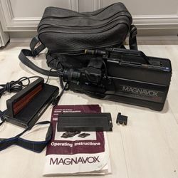 Vintage Magnavox VHS Camcorder with Accessories 