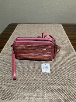 Coach Kira Crossbody Upwoven Leather — Rouge Multi - NWT