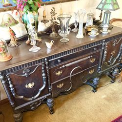 Gorgeous Antique Solid Wood Buffet