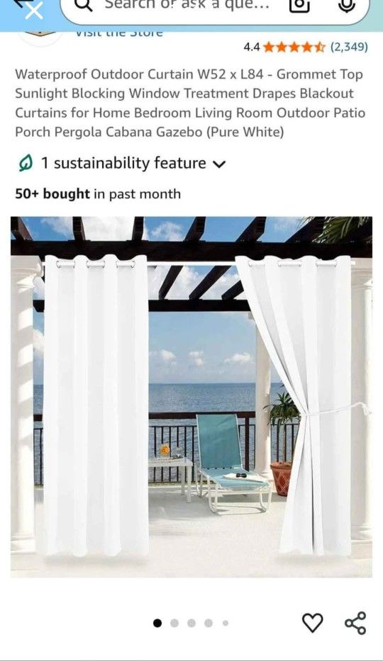 White outdoor/indoor curtains