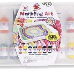 TBC The Best Crafts 33pcs Marbling Art Paint Kit, Value Bundle Marble Art Pack, 8 Marbling Inks(53ml Each), Painting on Water, Turkish Ebru Art, Sumin