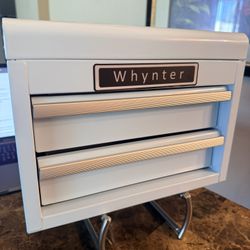 Whynter  Mini Metal Tool Box Top Storage 2 Drawers Portable Tool Chest PVA Liners New