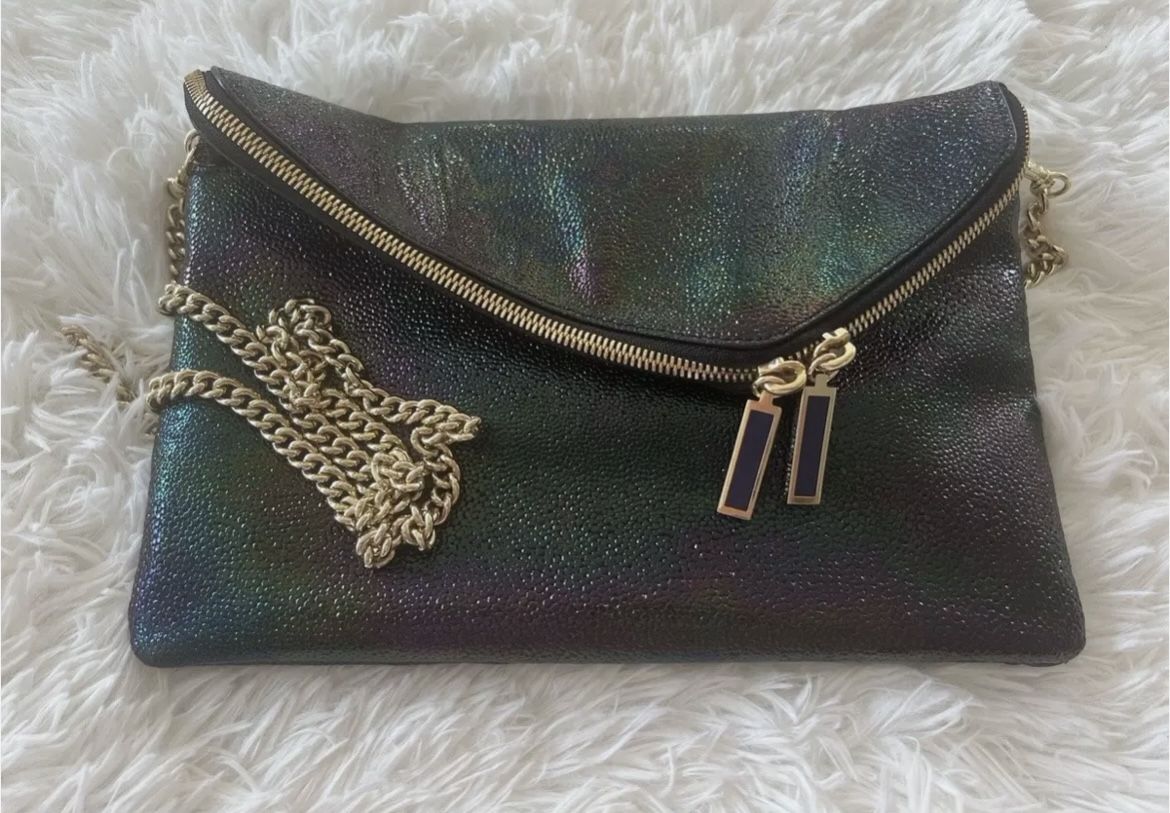 HENRI BENDEL Debutante Oil Slick Convertible Clutch