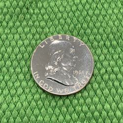 1961  Proof Benjamin Franklin Silver Half Dollar 