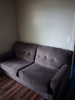 Gray  pull out sofa  couch sleeper