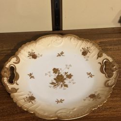 Vintage Porcelain Cake Plate or Serving Dish, by Limoges France 