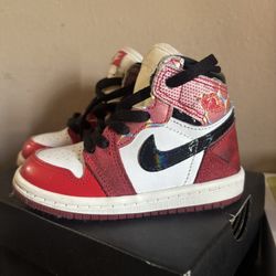 Nike Jordan 1s Into The Spider Verse Miles Morales Size 6c