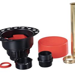 OS&B ITD35 - Two Piece ABS Pipe Freestanding Tub Drain Kit & Rough-In - Easy Installation, Asymmetrical Deck Plate, Water, Air, & Smoke Testable - Des