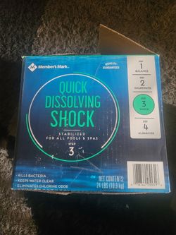 Dissolve shock granulated chlorine