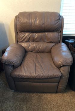 Weatherbys leather recliner/ rocking chair