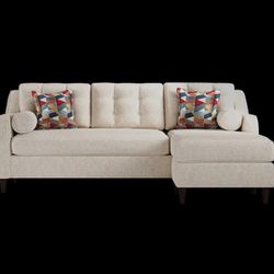 Sofa With Chase - Ivory