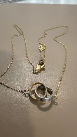 18k interlock necklace size 18