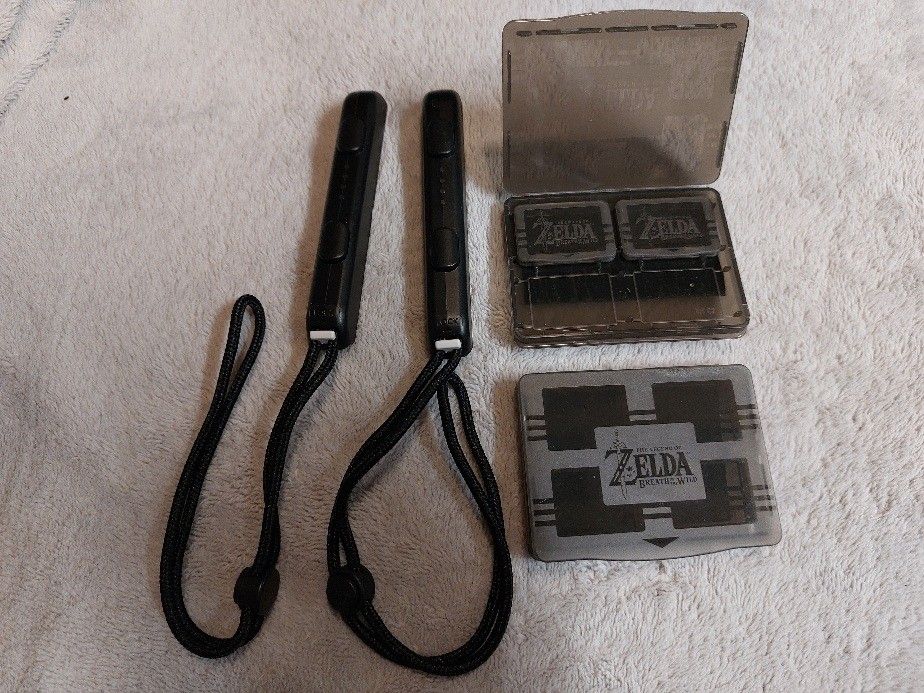Original nintendo switch side joycon straps covers With 2 Zelda Game Holder New