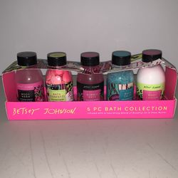 Betsey Johnson 5 Piece Bath Collection Body Wash Lotion NEW
