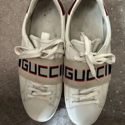 Gucci Ace Stripe Sneakers, Size 8