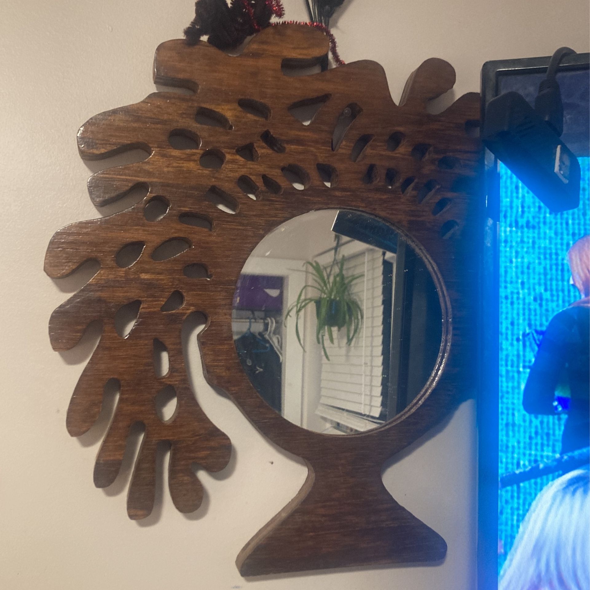 Dark Brown Afro Mirror