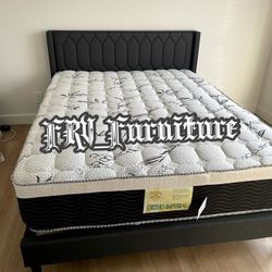 New Queen Bed Frame With Matttess 