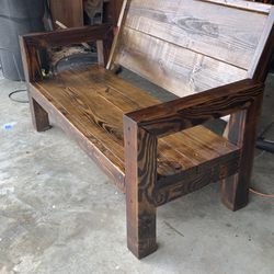 Handmade Wooden love Seat.