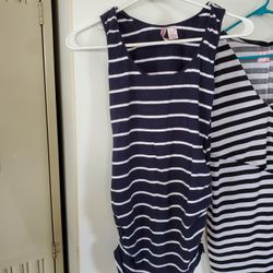 Striped Maternity Top, Size Lg