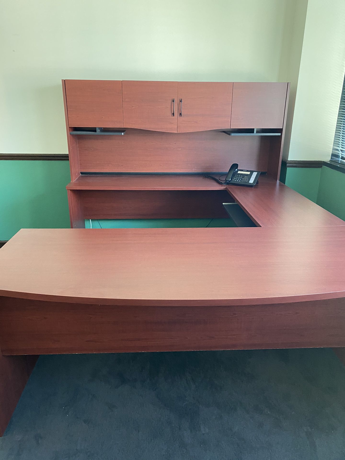 Two Office Desks with Hutch
