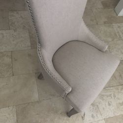 2 Accent Chairs With Silver Nails Trim