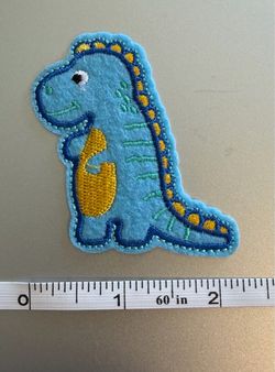 Blue Dinosaur Iron On Patch New  Plant City