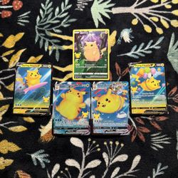  25th Anniversary Pokemon Cards Set Of 5 Pikachu 