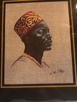 Vintage W.M. Otto Framed Portrait Art