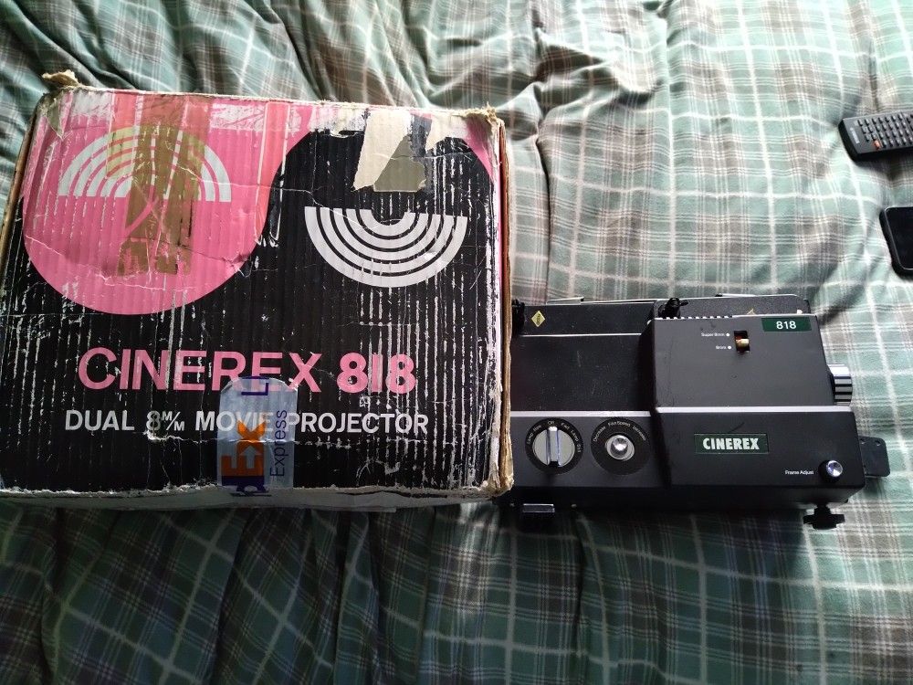 Vintage Cinerex 818 8mm Projector Missing Power Cord Works Great Only $20!