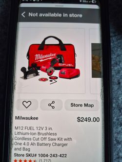 Milwaukee m12  ,3" compact cut off tool kit ,brand new firm on price