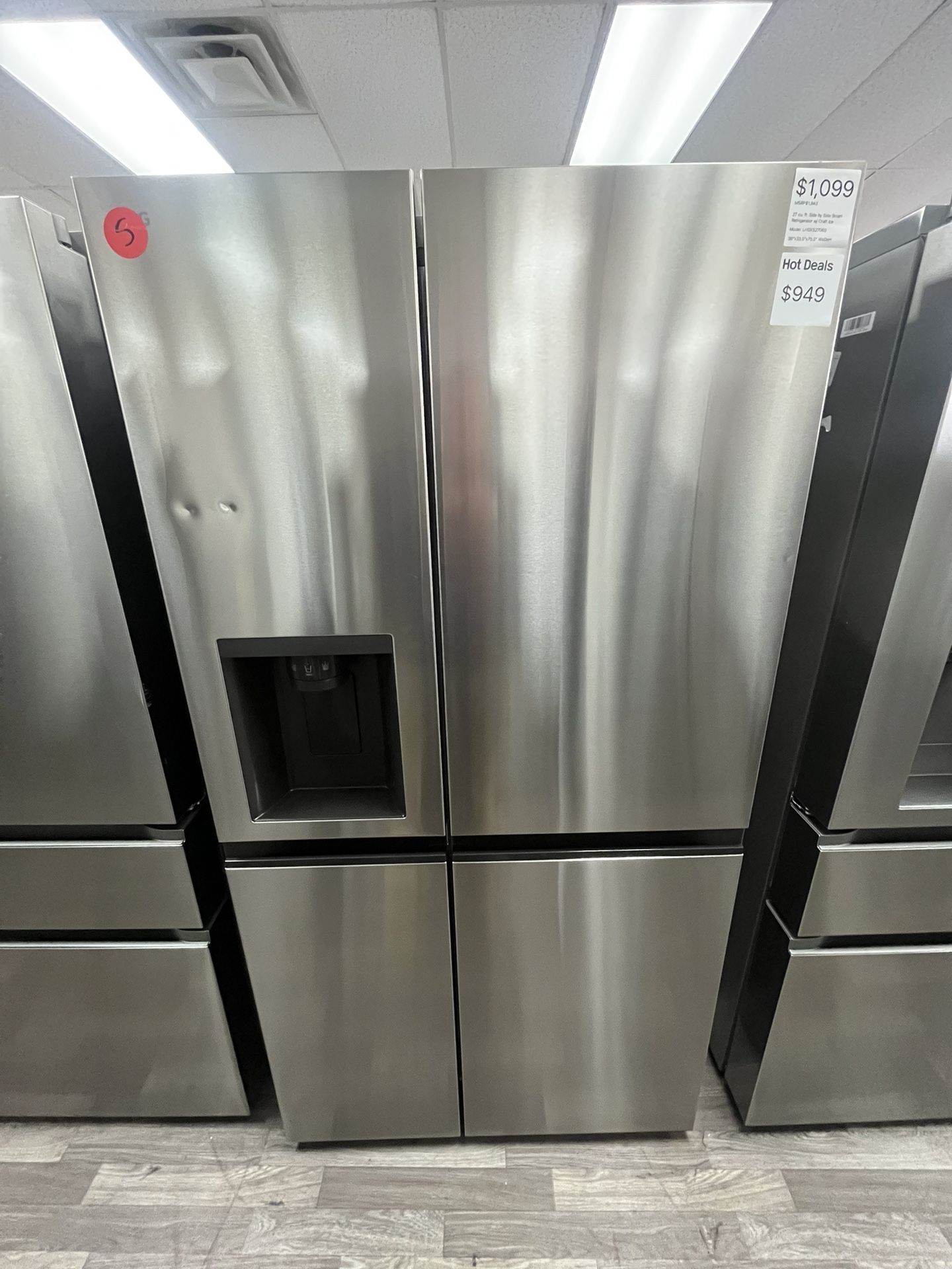 NOW ONLY $949! LG Side by Size Smart Fridge