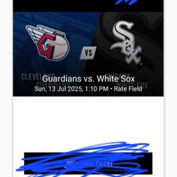 whitesox vs guardians 7/13  4 seats together 