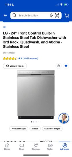 LG Dishwasher -24”