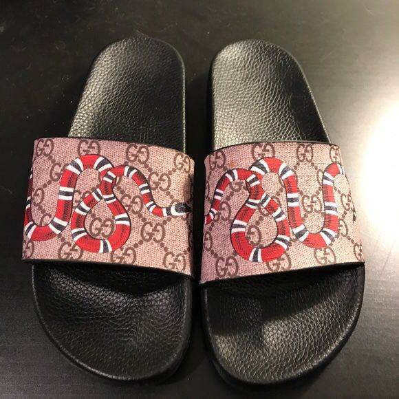 gucci slides snake print