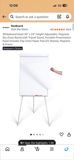 Whiteboard easel