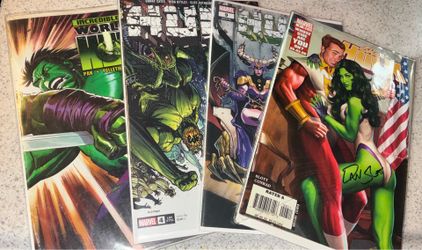 4x HULK & SIGNED She HULk Comics!
