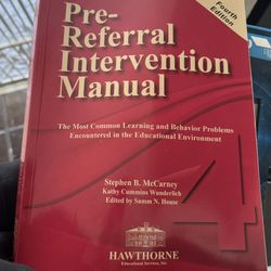 Pre Referral Intervention Manual 4th Edition
