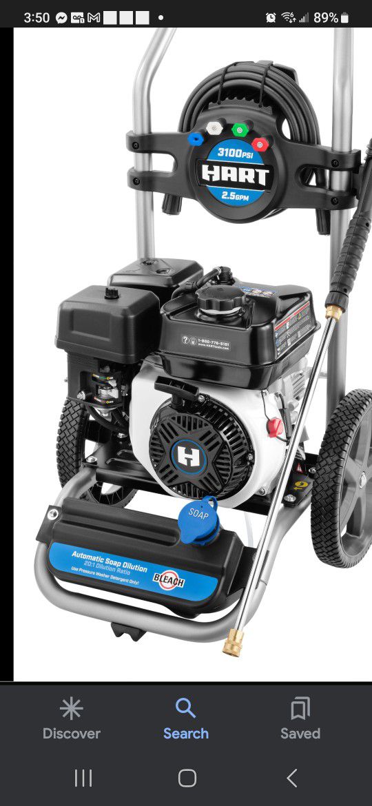 Gas Powered 3100 PSI Pressure Washer