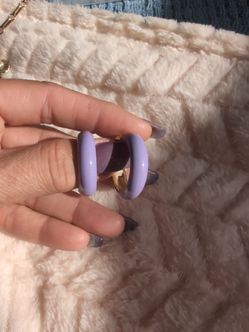 Purple earrings