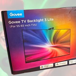 Govee TV Backlight 3 Lite Fish-Eye Sync RGB LED Lights 55-65” NEW