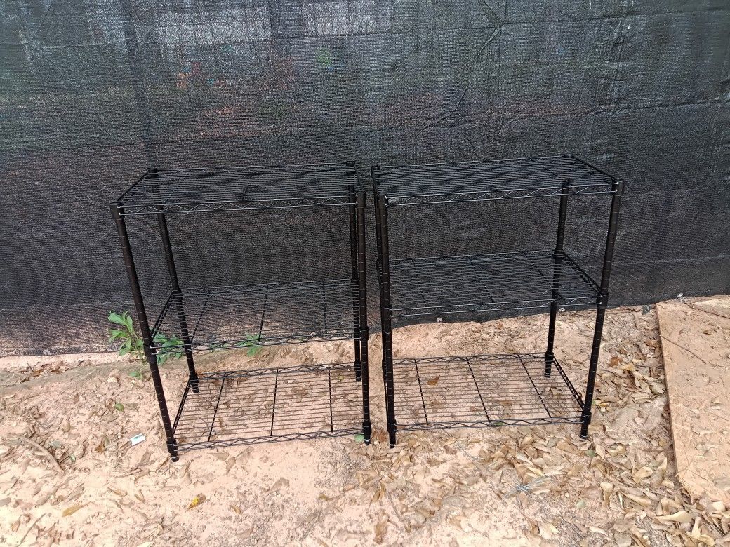 (2) Black Shelves 20 EACH OR 30 FOR BOTH