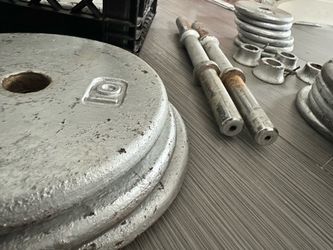 Barbell, dumbbell set (2),& weights