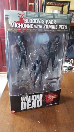 Mcfarlane Toys Walking Dead Bloody Michonne and pets series 3 NEW IN BOX