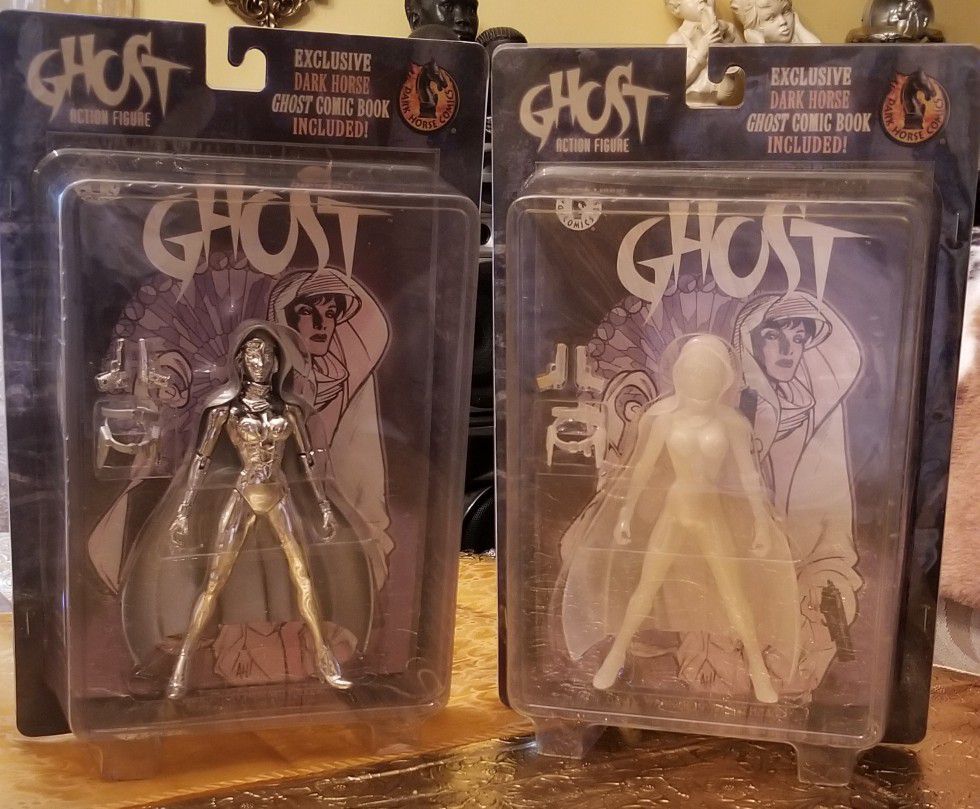 Glow-In-The-Dark Ghost Action Figures with Exclusive Dark Horse Comic Books 1998