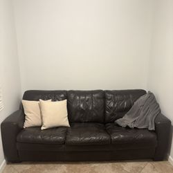 Dark brown Leather Couch