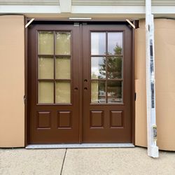 Brand New Fiberglass Double Inswing Front Door / French Entry Door.