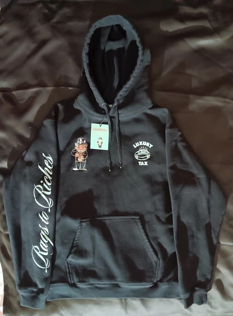 Black Hoodie/SHOE Palace X Monopoly/ New/ XL/Cotton